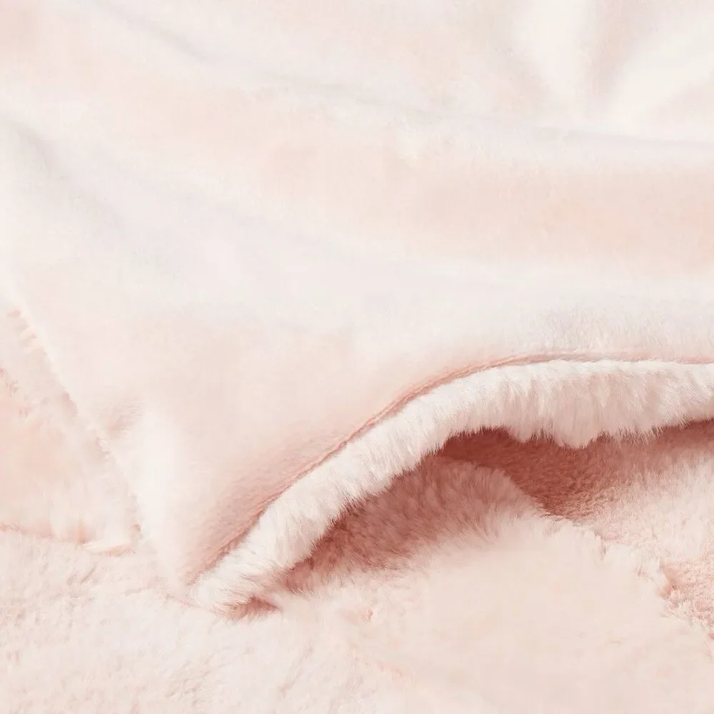 Pillowfort Pink Wave Kids Plush Throw Blanket New Without Tags
